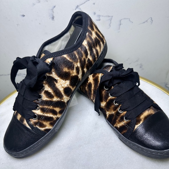 Lanvin Shoes - Lanvin Paris Low Top Leopard Print Calf Hair Women's Sneakers size 37 6.5